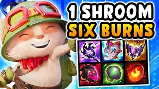Teemo but my shrooms apply 6 BURNS at once and melt everything (HEXABURN SHROOMS)