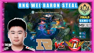 RNG Wei Baron Steal [RNG vs T1 MSI 2022 Final]