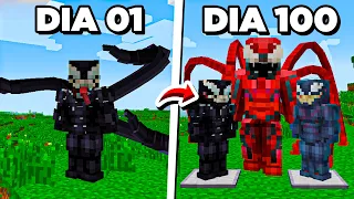 SOBREVIVI 100 DIAS CONTRA VILOES NO MINECRAFT HEROI O FILME