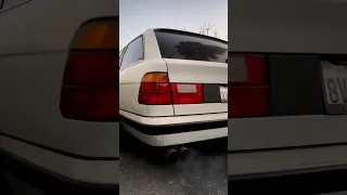 BMW E34 525i exhaust sound                  #bmw #e34 #exhaustsound