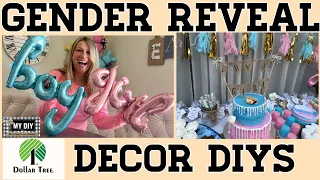 Dollar Tree Gender Reveal Party Decor DIYs | Baby Shower Centerpiece | EXCITING REVEAL!!