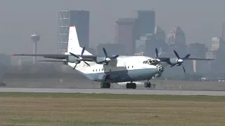 Cavok Air Antonov An-12BP [UR-CBG] Smoky Takeoff from Calgary Airport ᴴᴰ
