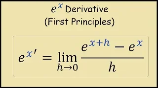 Derivative of e^x from First Principles