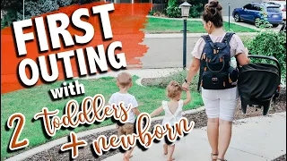 FIRST OUTING WITH 3 KIDS UNDER 3 | Solo Mom Day in the Life with 2 Toddlers & Baby |The Carnahan Fam