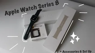 🍎📦 Unboxing Apple Watch Series 8 45mm + Set Up + Accessories !!