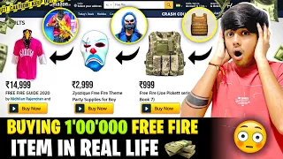 Buying All Free Fire Items In Real Life😱| HipHopBundle,Greanades,Guns And Many More-Garena Free Fire