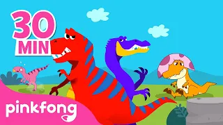 T-rex dan dinosaurus lain-lain | Kumpulan Lagu & Kartun Dinosaurus | Pinkfong Baby Shark