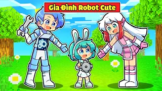 YUMMIE SỐNG CHUNG VỚI GIA ĐÌNH ROBOT TRONG MINECRAFT*YUMMIE EM BÉ ROBOT😍😛