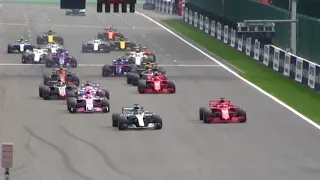 2018 Belgian Formula 1 Grand Prix Crash Turn 1