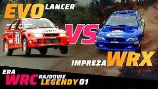 Kultowa rywalizacja: Subaru Impreza WRX vs Mitsubishi Lancer EVO. Kto lepszy? ERA WRC: odc. 01