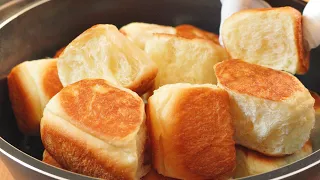 You can easily make bread at home with just a frying pan! :: Very quick and easy!