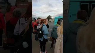 Штурм автобусов у метро "Купчино"