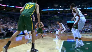 Rudy Gobert Reverse Slam vs. Bucks