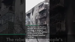 Aftermath of Russian Shelling in Rebel-Held East Ukraine Area