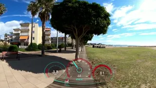 46 minute 360° VR Virtual Cycling Fat Burning Workout Spain Garmin 4K