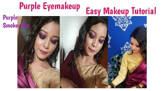 ❤️EASY Purple Smokey Eye makeup Tutorial 💥❤️#makeup#eyemakeup