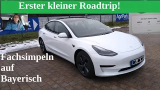 Mein erster Roadtrip mit dem Tesla Model 3 | Fachsimpeln auf Bayerisch mit meinem Freund 🙉