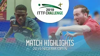 Azeez Solanke vs Robin Devos | 2019 ITTF Nigeria Open Highlights (R64)