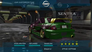 NFS Underground Definitive Edition | Nissan Sentra SE-R Spec V  | Customization and Gameplay