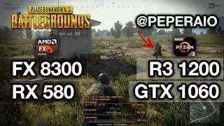 PT.1 VENCEMOS no PUBG! Teste duplo STOCK FX 8300/RX580 e RYZEN 3 1200/GTX 1060 - Feat @Peperaio