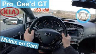 Kia Pro_Cee'd GT (2014) 1.6 T-GDI 150 kW POV Test Drive + Acceleration 0-200 km/h