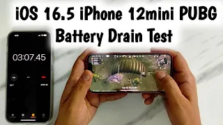 iOS16.5 iPhone 12mini [Smooth + Extreme] Full PUBG Battery Drain Test🔥 @iosTech11