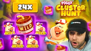 SPINNING in MULTIPLE MAX BET BONUSES on the *NEW* PIGGY CLUSTER HUNT!! (Bonus Buys)