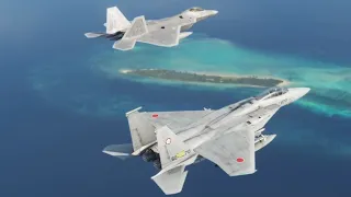 日米連合戦闘機部隊vs中国海軍空母部隊【DCSWorld】