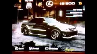 NFSMW: Cars on old Save Game