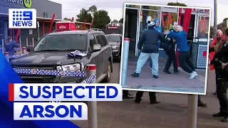 Melbourne tobacconist shop burnt out in suspected arson attack | 9 News Australia