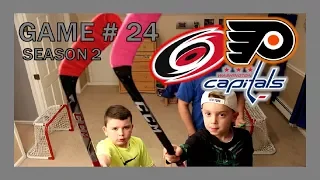 KNEE HOCKEY GAME # 24 - HURRICANES / CAPITALS / FLYERS - SEASON 2 - QUINNBOYSTV