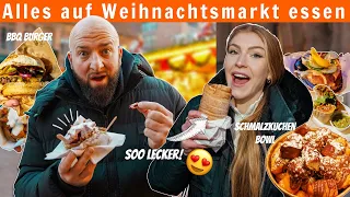 Wir essen alles auf dem WEIHNACHTSMARKT in Hannover! Schmalzkuchen, Baumstriezel, Burger...