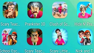 Scary Teacher 3D, Scary Little Prankster, Nick and Tani, Scary Teacher Stone Age, School Escape