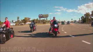 Road Rage Man In Car Gets Chased And Beaten With A Wrench