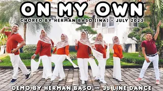On My Own Line Dance | Improver | Choreo by Herman Baso (INA) - July 2023 | Demo with JJ Line Dance