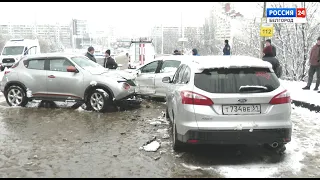 Двадцать аварий произошло в Белгороде во время снегопада