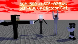 Slenderman vs SCP-029 vs SCP-096 vs Cartoon Cat