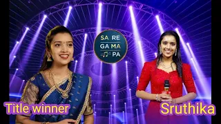 zee saregamapa Title Winner Sruthika#sruthika#saregama