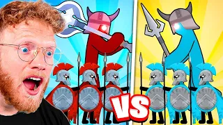 BECKBROS React To RED vs BLUE STICK WAR!