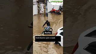 Ride electric cycle, a good alternative to riding a bike in the rain. #electricbicycle #rainyday