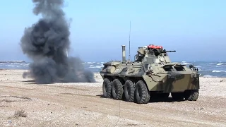 Высадка морского десанта морпехов Каспийской флотилии/Russian marines