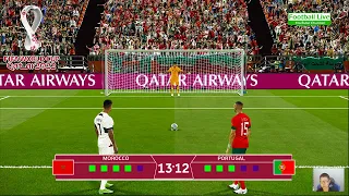 Morocco Vs Portugal - Penalty Shootout | 1/4 Final | FIFA World Cup Qatar 2022 | PES Gameplay