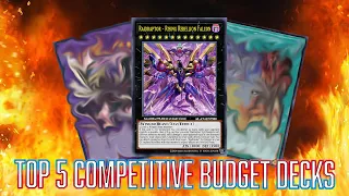 YUGIOH TOP 5 Competitive BUDGET Deck FIRE FORMAT March 2024