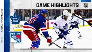 Maple Leafs @ Rangers 1/19/22 | NHL Highlights