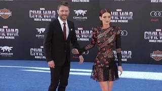 Chris Hardwick & Lydia Hearst "Captain America Civil War" World Premiere Red Carpet Fashion Broll