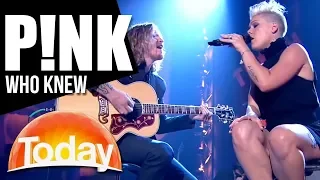 P!NK performs 'Who Knew' | TODAY Show Australia