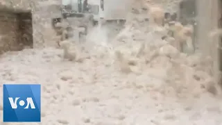 Marine Foam Engulfs Spanish Streets as Storm Gloria Passes By