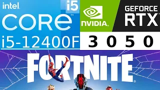 GeForce RTX 3050 -- Intel Core i5-12400F -- Fortnite Battle Royale FPS Test i5-12400