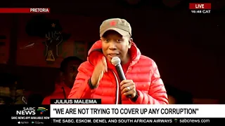 Malema addresses supporters following Gordhan, Mkhwebane court bid