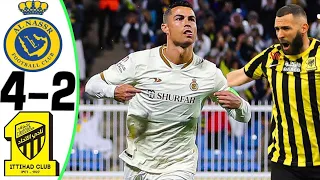 Al Nassr vs Al-Ittihad 4-2 - All Goals and Highlights - 2023 🔥 Ronaldo vs Benzema